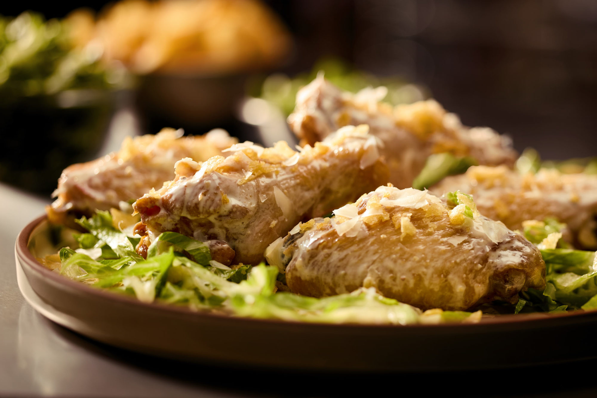 Loaded Chicken Caesar Wings