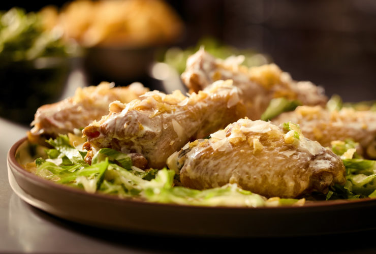 Loaded Chicken Caesar Wings